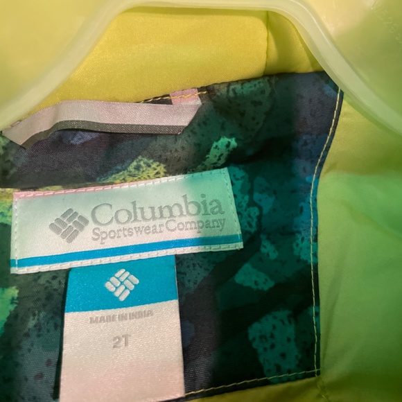 - Columbia Youth Lightning Lift Jacket Green Blue Black  Waterproof SZ 2T … - Picture 3 of 3